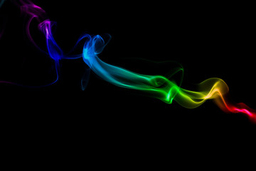 Abstract smoke rainbow background.