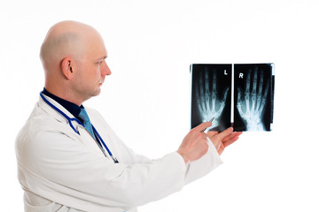  young doctor with X-ray photograph