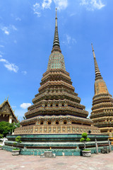 Fototapeta premium Thai architecture in Wat Pho at Bangkok, Thailand.