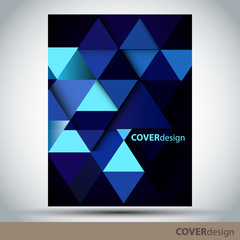 Vector brochure, flyer, cover design template. Can be used as concept for your graphic design. Proportionally for A4 size.