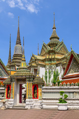 Thai architecture in Wat Pho at Bangkok, Thailand.