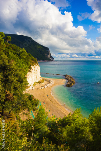 Spiaggia Urbani Di Sirolo Conero Marche Italia Stock