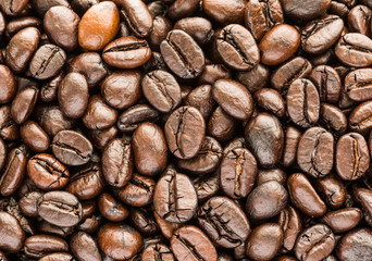 background of brown coffee beans