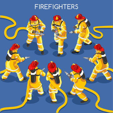 Firefighters 01 People Isometric