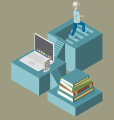 Vector Flat Isometric Idea Concept