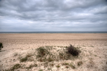 costa de la playa de Bolonia en Tarifa, Andalucía