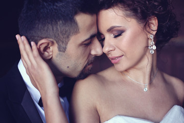 Fototapeta premium Portrait of a bride and groom