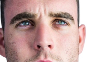 Obraz premium Tough rugby player looking away