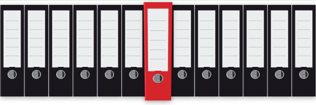 srf3 SeamlessRingFolders srf - Bureaucracy black office folders - german B&uuml;rokratie schwarze Aktenordner - 3to1 g3903