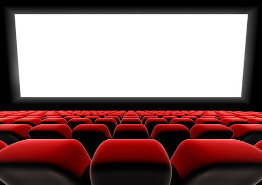 Cinema or theater screen seats.