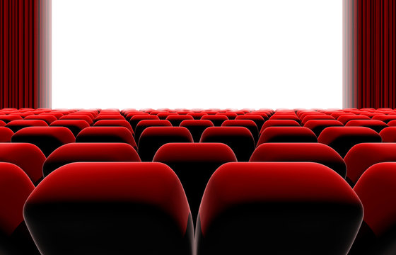 Cinema or theater screen seats.
