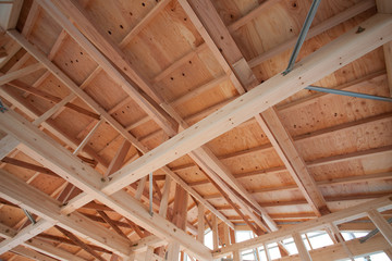 木造住宅の上棟 