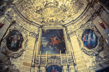 Interior of church St.John Baptis, Gozo - Malta