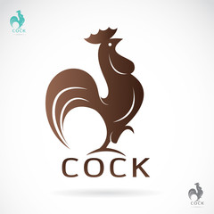 Vector image of an cock design on white background © yod67