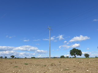 campagna, cielo, nuvole