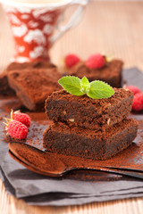 Chocolate cake brownies