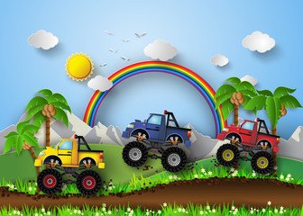 Monster truck racing © kengmerry