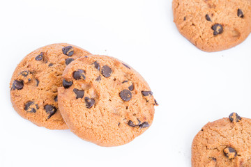 cookies on white background.