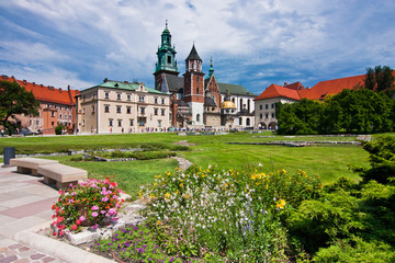 Fototapeta na wymiar View of Wawel Cathedral