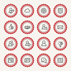 Community. Social media icons set