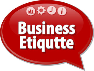 Business Etiqutte  blank business diagram illustration