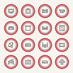 Home Appliance web icons set