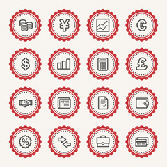 Finance web icons set