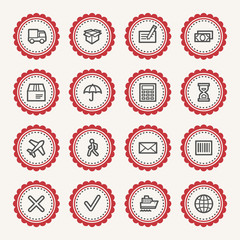 Delivery web icons set