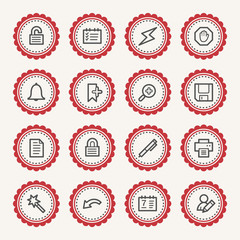 Organizer Web Icons Set