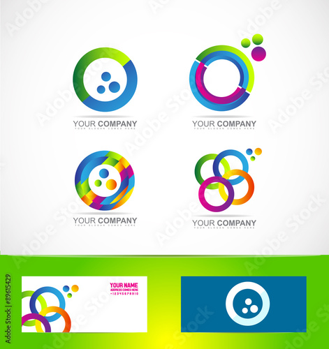 "Colors circle logo icon set" Stock image and royalty-free vector files