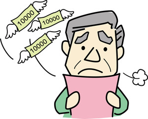 シニア男性がお金に困っている