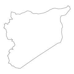 High detailed Outline of the country of  Syria