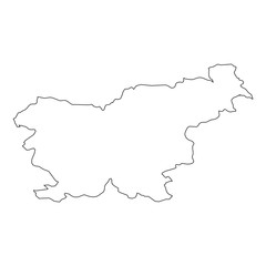 High detailed Outline of the country of  Slovenia