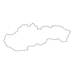High detailed Outline of the country of  Slovakia