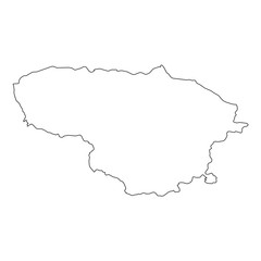 High detailed Outline of the country of  Lithuania