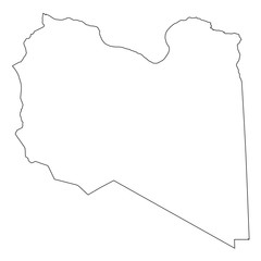 High detailed Outline of the country of  Libya