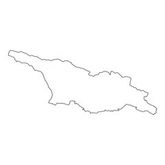 High detailed Outline of the country of  Georgia