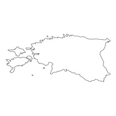 High detailed Outline of the country of  Estonia
