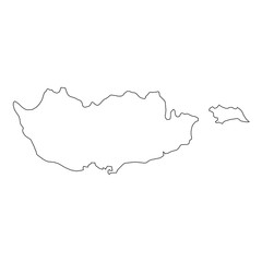 High detailed Outline of the country of  Cyprus