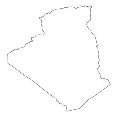 High detailed Outline of the country of  Algeria