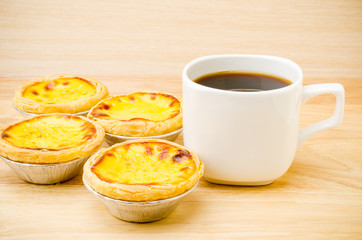 Coffee and egg tart