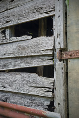 Old Weather Torn Barn Door