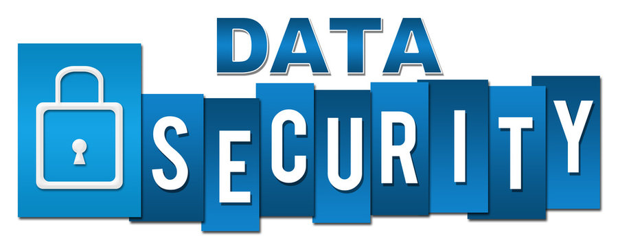 Data Security Lock Blue Stripes 