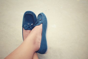 Fototapeta premium Selfie of shoes