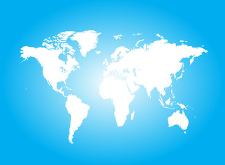 Obraz premium mapa świata biała