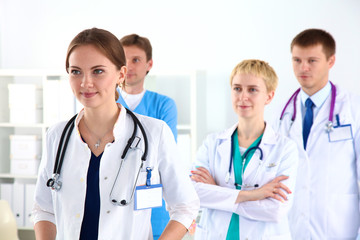 a team of young doctors in the office