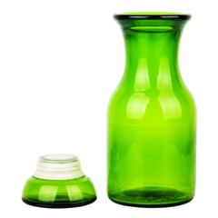 Green glass chemical bottle