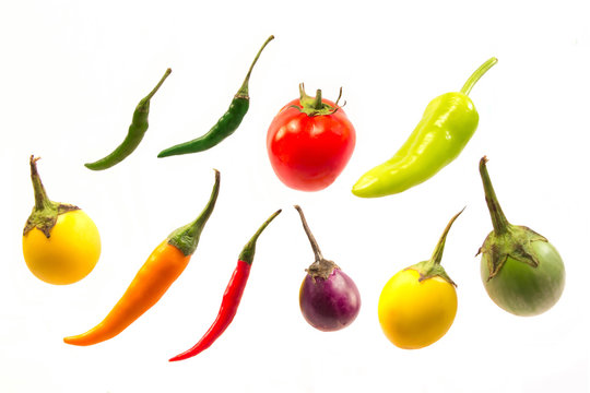 Mix vegetable on white background