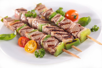grilled meat and vegetable