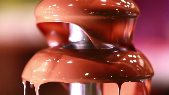 Sweet delicious chocolate fountain.